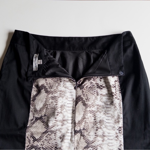 Emerson Snake Reptile Print Pencil Midi Black Skirt Womens Size 12 - Picture 4 of 6
